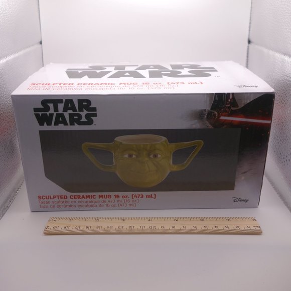Bioword Disney Lucas Films Star Wars Yoda Sculpted Ceramic Mug 16oz New in Box - Picture 2 of 15